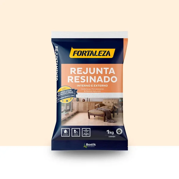 Rejunte Fortaleza Resinado Creme 1Kg