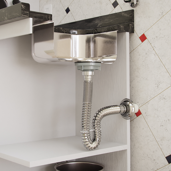Sifão Blukit Tubo Extensivo com Canopla 70cm Cromado - Image 2