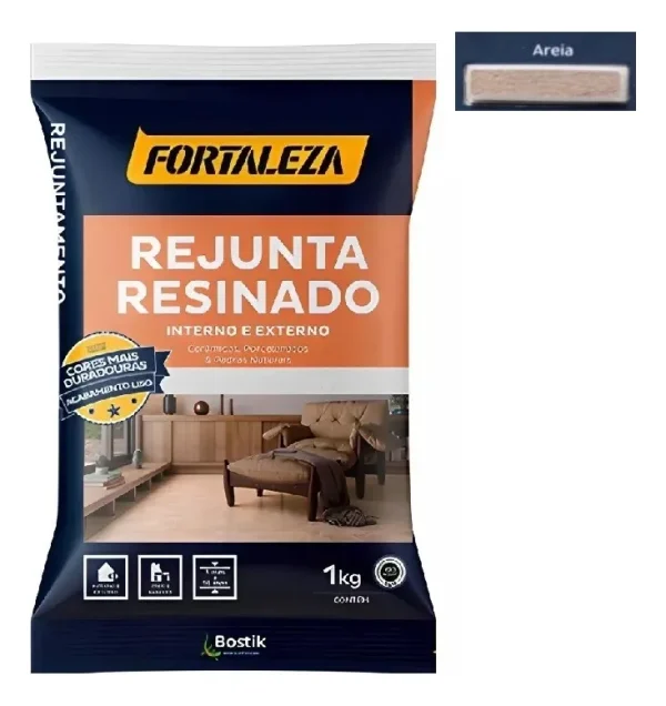 Rejunte Fortaleza Resinado Areia 1Kg