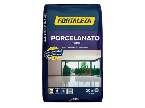 Argamassa Fortaleza Porcelanato Interno Cinza 20Kg